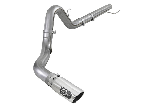 aFe Large Bore-HD 4in 409 SS DPF-Back Exh 18-19 Ford F-150 V6-3.0L (td) w/ Polished Tip