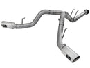 aFe Large Bore-HD 4in 409 Stainless Steel DPF-Back Exhaust w/Polished Tips 15-16 Ford Diesel Truck-1