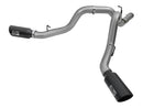 aFe LARGE Bore HD 4in Dual DPF-Back SS Exhaust w/Black Tip 16-17 GM Diesel Truck V8-6.6L (td) LML-1