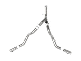 aFe Large Bore-HD 4in 409SS DPF-Back Exhaust System w/Polished Tips 20 GM Diesel Trucks V8-6.6L - 0
