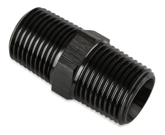 Mr. Gasket 1/4 Inch NPT T0 1/4 Inch NPT Male Coupling - Black