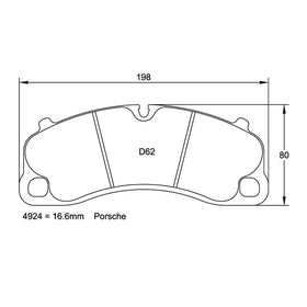 PAGID U-4924 Yellow Racing Pad - RS29 Compound