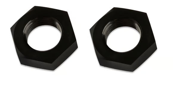 Mr. Gasket -4 AN Bulkhead Nuts (2) - Black
