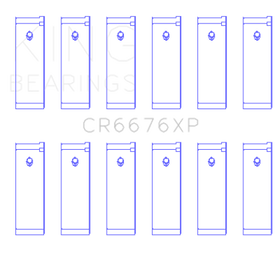 King Nissan VG30DE/VG30DETT/VG30E/VG30T Performance Rod Bearing Set - Size STD - 0