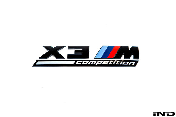 BMW F97 X3M Competition Trunk Emblem - Gloss Black