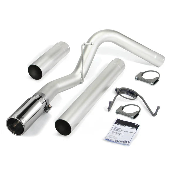 Banks Power 10-13 Dodge 6.7L CCLB Monster Exhaust System - SS Single Exhaust w/ Chrome Tip