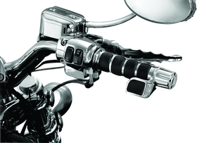 Kuryakyn ISO Grip With Contoured Throttle Boss Throttle-By-Wire Chrome