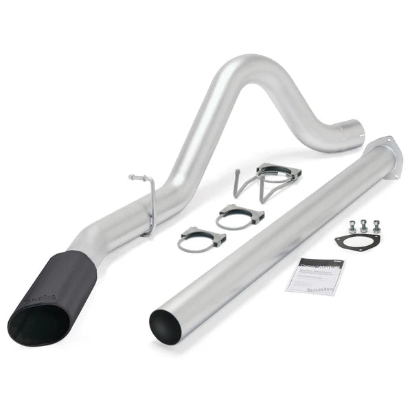 Banks Power 15 Ford 6.7L F250-350-450 CCSB/CCLB SRW Monster Exh Sys - SS Single Exh w/ Black Tip