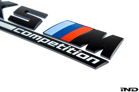 BMW F95 X5M Competition Trunk Emblem - Gloss Black - 0