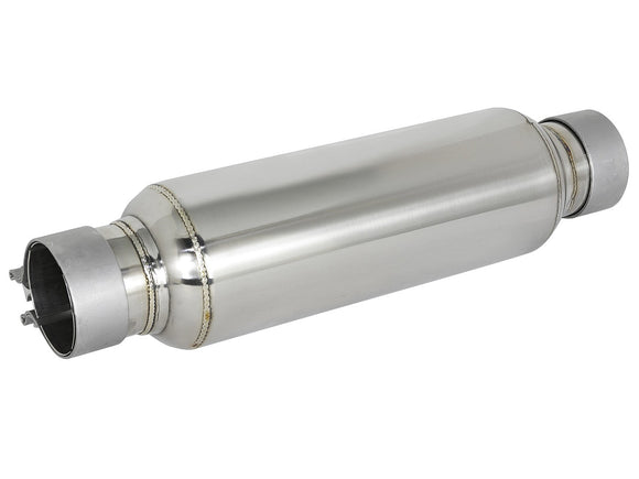 MACH Force-Xp 304 Stainless Steel Resonator 2-1/2 IN Inlet/Outlet x 4 IN Dia. x 12 IN Body x 15 IN Overall Length