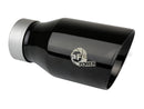 MACH Force-Xp 304 Stainless Steel Clamp-on Exhaust Tip Black 3 IN Inlet x 4-1/2 IN Outlet x 9 IN L-1