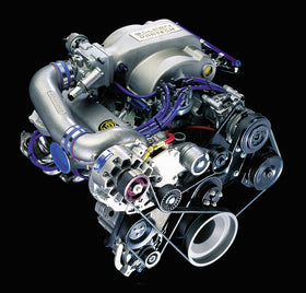 Vortech SHO Driver's Side Supercharging System w/V-7 YSi. Polished Finish