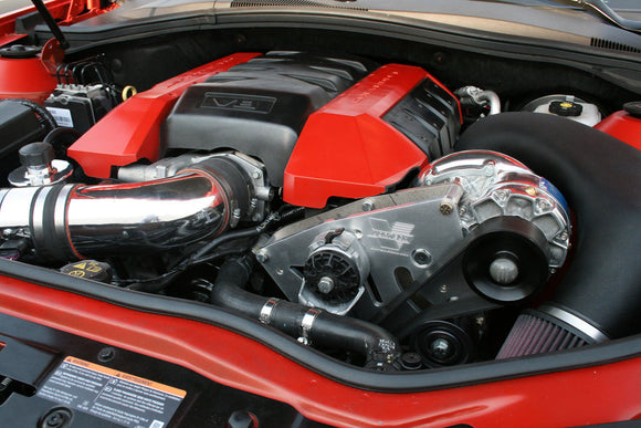 Vortech 2010/2011 6.2L Camaro SS System w/V-3 Si & Cooler. Satin Finish