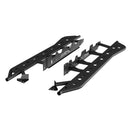 Cali Raised 2024+ Toyota Tacoma Step Ed Rock Sliders - Long Bed W/ No Kick Out/RawFiller/PwdrCoat-1