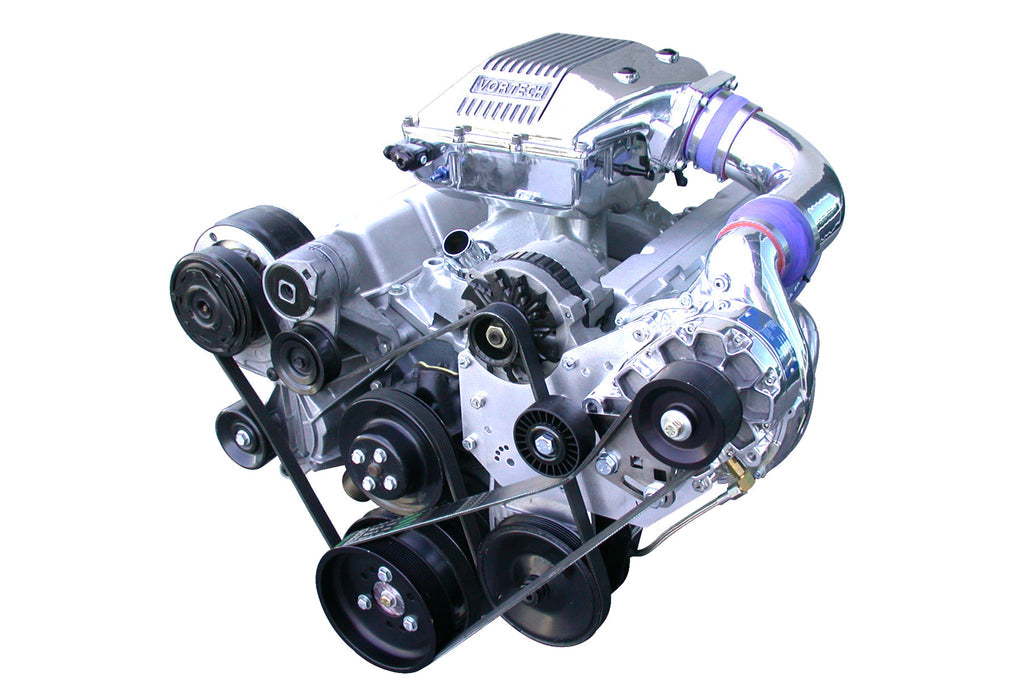 Vortech Carbureted Small Block Chevrolet Supercharging System w/V-1 H/D Ti. Sati