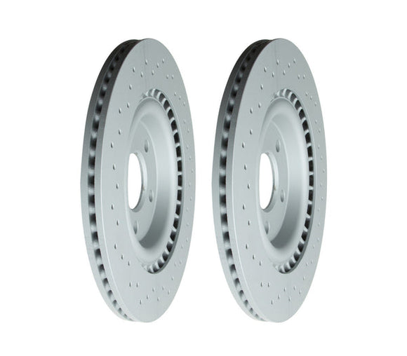 Cross Drilled Rear Brake Rotor Set (330x22mm) - Audi / B8 / S4 / S5 / C7 / A6 / A7 / SQ5 / D4 A8