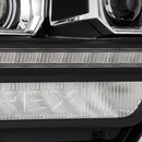 AlphaRex 19-21 Ram 2500 LUXX LED Proj Headlights Plank Style Black w/Activ Light/Seq Signal/DRL-4