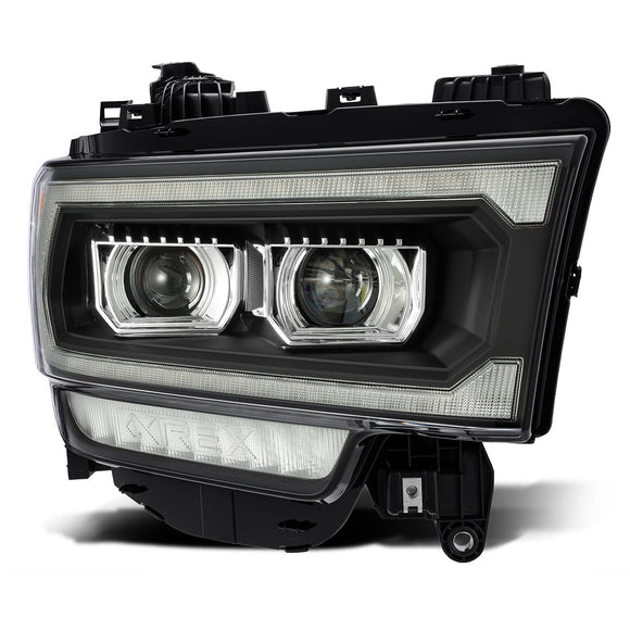 AlphaRex 19-21 Ram 2500 PRO-Series Projector Headlights Plank Style Black w/Activation Light
