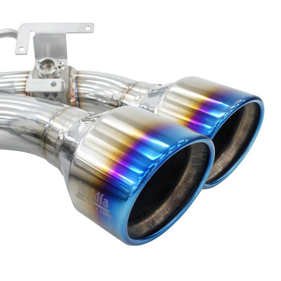 Invidia 2022+ Volkswagen Golf R MK8 76mm R400 Valved Cat Back Exhaust Rolled TI Tips