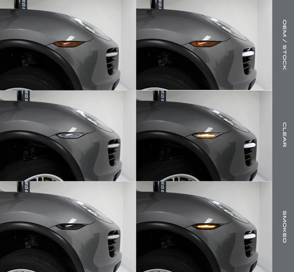 Flat 6 Motorsports - Clear or Smoked LED Side Markers (Cayenne 11-14)
