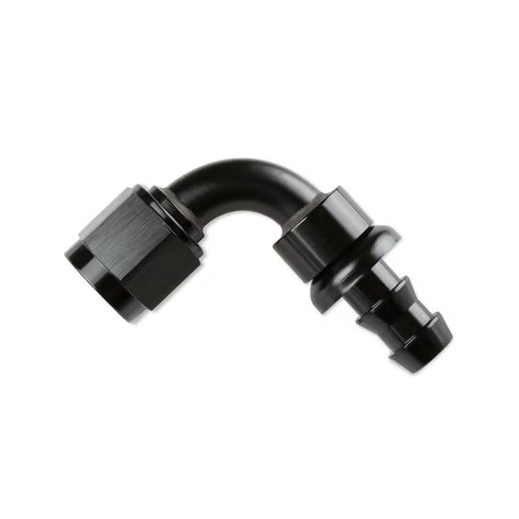 Mr. Gasket -12 AN 90 Degree Push-On Hose Ends - Black