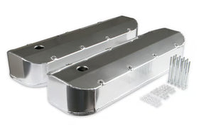 Mr. Gasket Fabricated Aluminum Valve Covers with Breather Holes - Long Bolt 1965-2000 Chevrolet 396-454 Big Block
