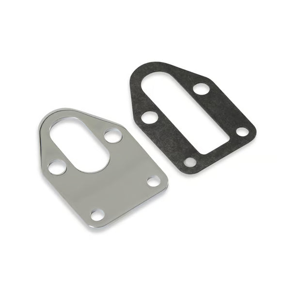 Mr. Gasket Fuel Pump Mounting Plate - Chrome Fits Small Block Chevrolet 265-400