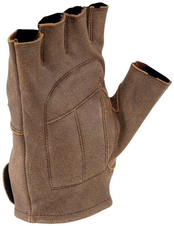 Kuryakyn Leather By River Road Buster Vintage Shorty Gloves Black - 2XL