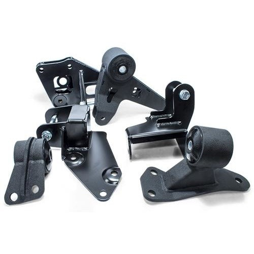 Innovative 96-00 Honda Civic Conversion Engine Mount Kit K-Series Black Steel Mounts 85A Bushings