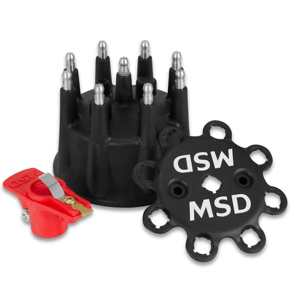 MSD Repl. Cap & Rotor. Black Pro Mag Lite