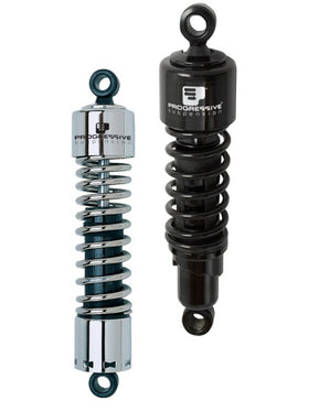 Progressive Harley-Davidson 412 Series Shocks 13.5in - Chrome - 0