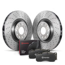 Brembo OE 15-20 Audi A3 Quattro/S3/15-19 Golf R/15-21 GTI/19-21 Jetta Front Disc Brake Kit KTX4080-1