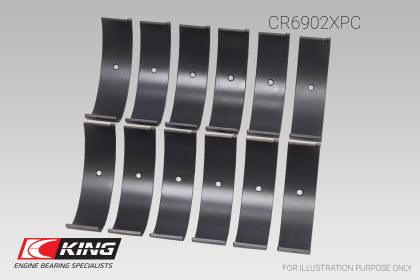 King Nissan VQ35HR/VQ37VHR/VR30DTT pMaxKote Rod Bearing Set - Size STDX