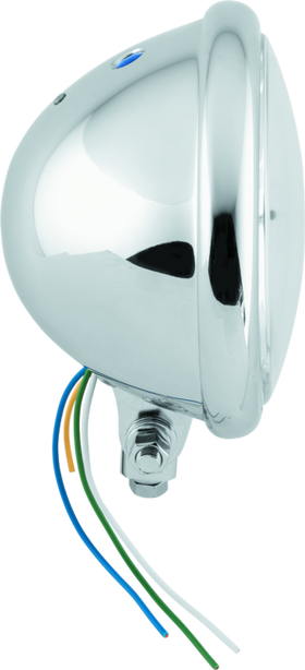 Bikers Choice 5-3/4 Chrome Bottom Mount Headlight Clear Lens H4 60/55W Universaal