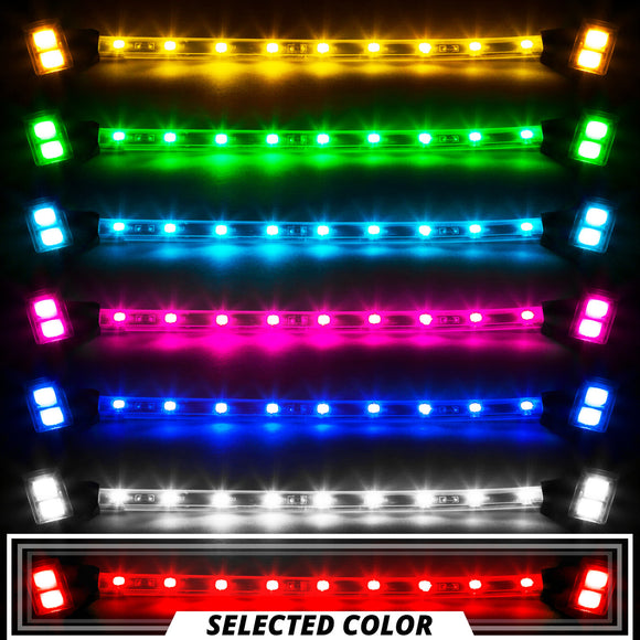 XK Glow Red - Motorcycle Highway Bar Switchback Driving Lights DRL Turnsignal