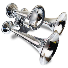 Kleinn Chrome Triple Horn/ 13.5In/11.75In/8.5In- Chrome-Plated High Impact ABS