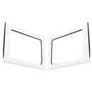 DEI 11-18 Jeep Wrangler JK 4-Door Boom Mat Rear Side Window Trim - 2 Piece - White-1
