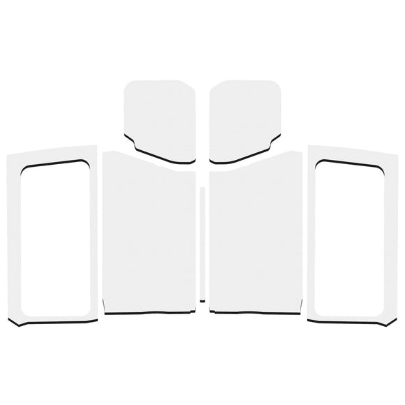 DEI 18-23 Jeep Wrangler JL 2-Door Boom Mat Complete Headliner Kit - 7 Piece - White