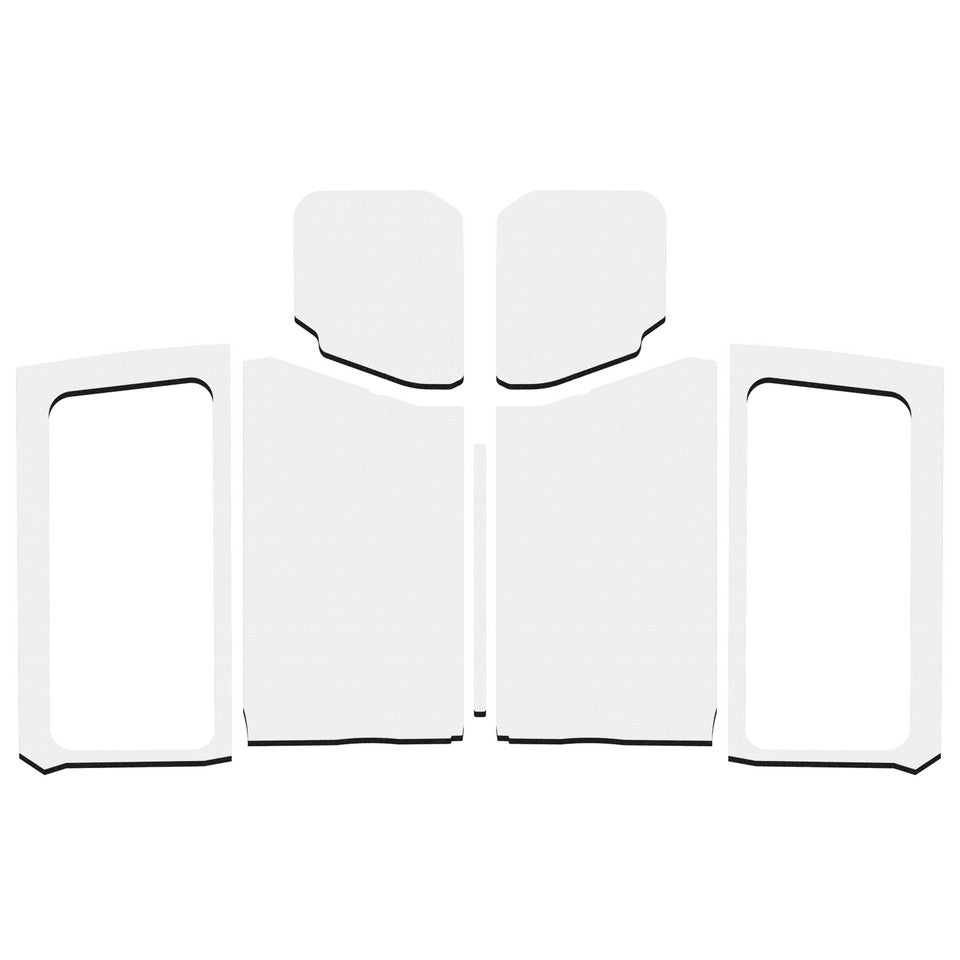 DEI 18-23 Jeep Wrangler JL 2-Door Boom Mat Complete Headliner Kit - 7 Piece - White