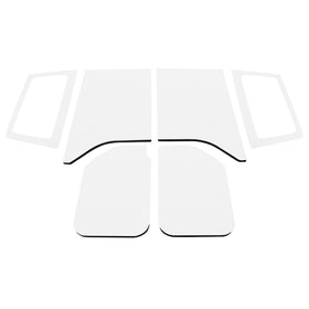 DEI 11-18 Jeep Wrangler JK 2-Door Boom Mat Complete Headliner Kit - 6 Piece - White