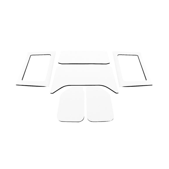 DEI 11-18 Jeep Wrangler JK 4-Door Boom Mat Complete Headliner Kit - 6 Piece - White