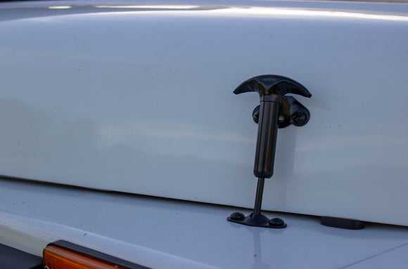 Kentrol 55-95 Jeep CJ/Wrangler YJ Hood Catch Pair - Powdercoat Black