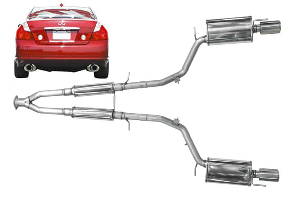 STILLEN NEAR CAT-BACK EXHAUST 06-09 INFINITI M45 - STAINLESS STEEL