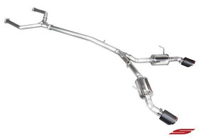 STILLEN SS CAT BACK EXHAUST WITH CARBON FIBER TIPS 2016-17 INFINITI Q50 VR30TT