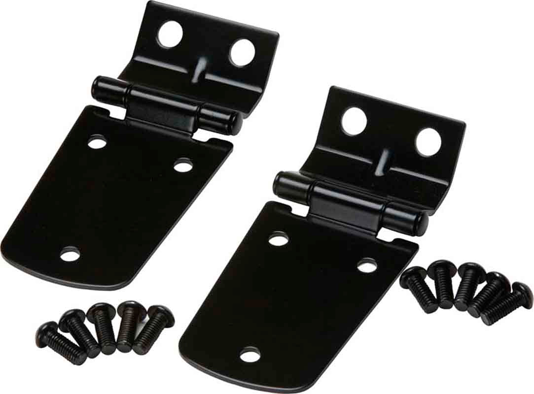 Kentrol 97-06 Jeep Wrangler TJ Hood Hinge Pair - Powdercoat Black