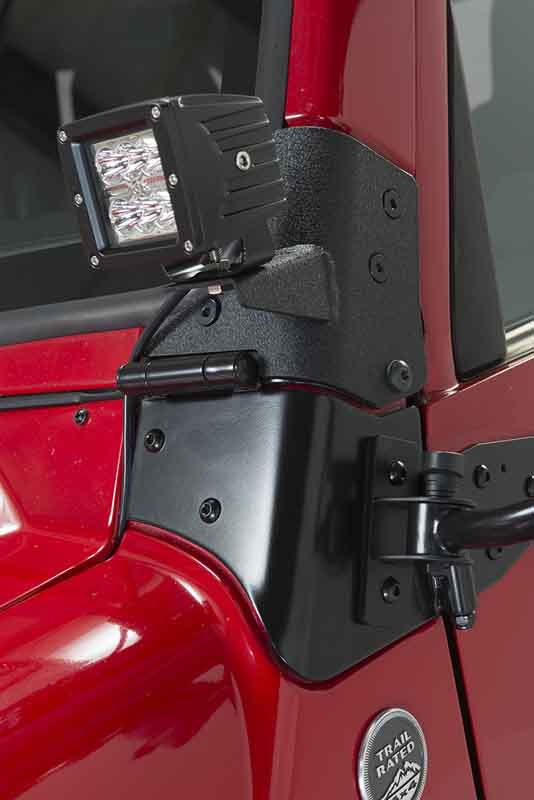 Kentrol 97-06 Jeep Wrangler TJ Windshield Hinge Pair- Powdercoat Black