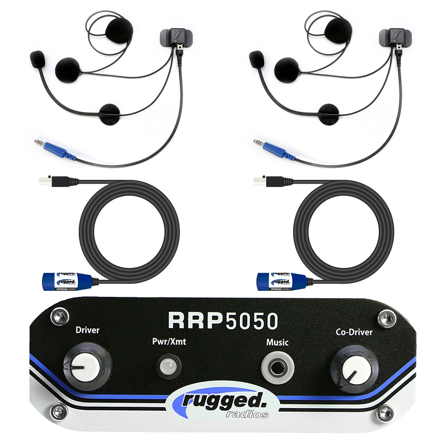 Rugged Radios RRP5050 2 Person Helmet Kit System