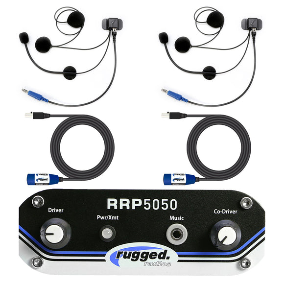 Rugged Radios RRP5050 2 Person Helmet Kit System
