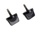 Kentrol 76-95 Jeep CJ/Wrangler YJ Windshield Knobs Pair - Powdercoat Black-1