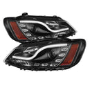 Spyder Volkswagen Mk6 Jetta Projector Headlights DRL - Black-1